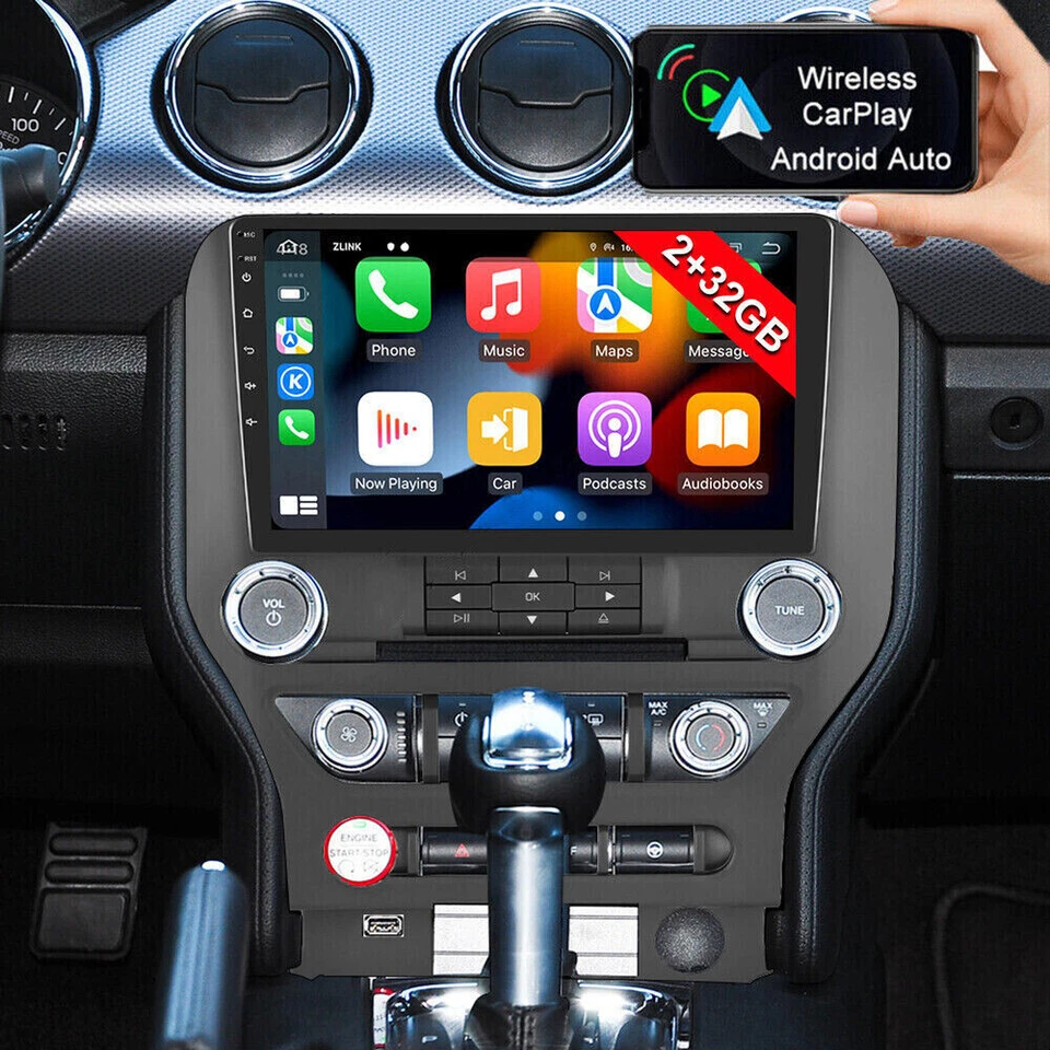 For Ford Mustang 2015-2021 9" 2+32G Android 13 Carplay Car Stereo Radio GPS Navi - Image 3 of 4