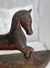 Primitive 1890's wood carved horse