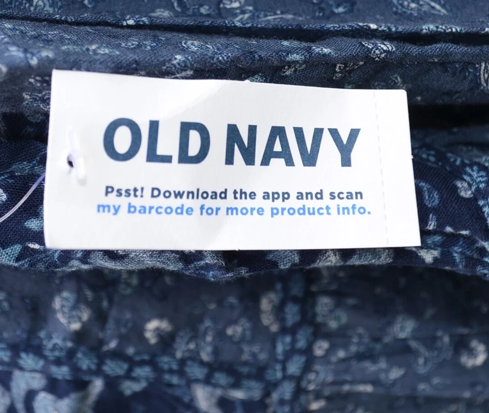 Antiguo Vestido Bohemio Mujer Azul Marino Floral Todas las Tallas $50 Etiqueta Precio Nuevas Etiquetas Foto 3 de 3