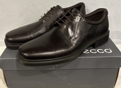 Men's ECCO Helsinki Bike Toe Tie Casual Shoe Black 500164 01001, Size 