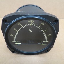 NEW Weston Aircraft Instrument Dual Engine Carb Air Temp Gauge Model 828 Type6Y1