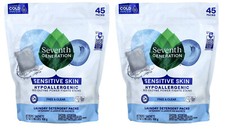 Seventh Generation Laundry Detergent Packs Fights Stains USDA Certified 2 Pack