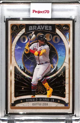 2021 TOPPS PROJECT 70 #698 RONALD ACUNA JR BY SHOE SURGEON AP SILVER FRAME 50/51