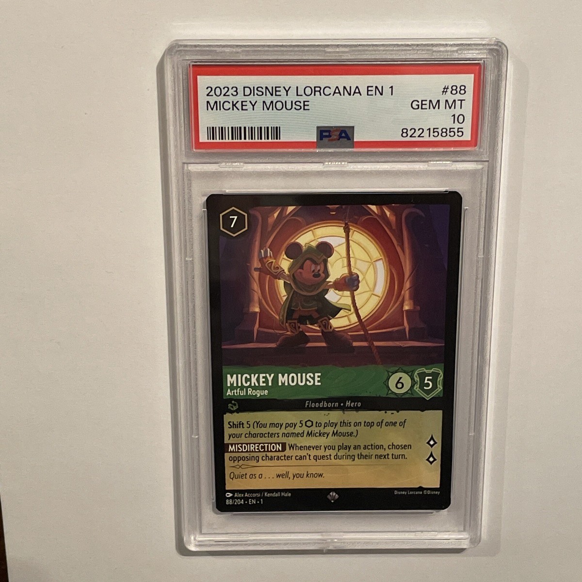 2023 DISNEY LORCANA EN 1 MICKEY MOUSE #88 PSA 10 GEM MINT 2023 DISNEY LORCANA EN 1 MICKEY MOUSE #88 PSA 10 GEM MINT