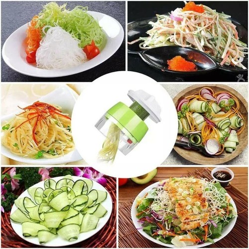5 In 1 Portable Spiralizer Vegetable Handheld Peeler Brushes Cutter Fruit Slicer - Picture 12 of 12