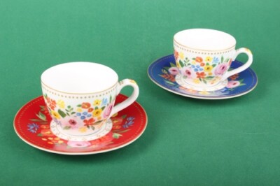 Espressotassen ''Boho Flowers'' im Geschenkkarton Easy Life Geburtstag