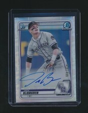 JACK BLOMGREN 2020 BOWMAN CHROME 1ST REFRACTOR RC AUTO 438/499 #CDA-JB