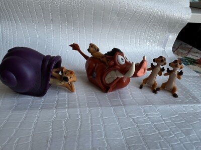 Disney Lion King Figure Lot of 4 Timon Pumbaa Burger King Equity Promotions