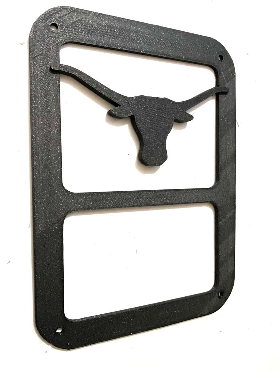 LongHorn Cowboy in 3D - Black For Jeep Wrangler JK/JKU Rear LongHorn Cowboy in 3D - Black For Jeep Wrangler JK/JKU Rear