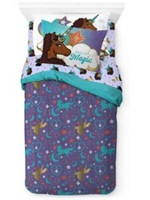 Afro Unicorn Kids Reversible Bed Set-W20301970232, W15767523567, W31311305721