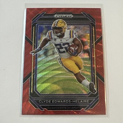 2023 Panini Prizm Draft Picks Clyde Edwards-Helaire RUBY Wave Prizm #18 CHIEFS