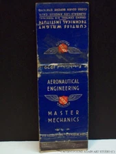 WWII Curtiss Wright Technical Institute Matchbook Grand Central Air Terminal CA