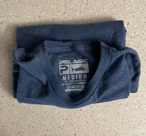 Pelagic Shirt Youth Medium Blue Offshore Fishing Company Short Sleeve NWT Tee - Picture 2 of 3