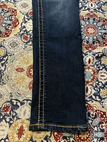 Seven7 Women's Mid Rise Skinny Stretch Dark Denim Blue Jeans Size 10 (32"x30") - Picture 8 of 14