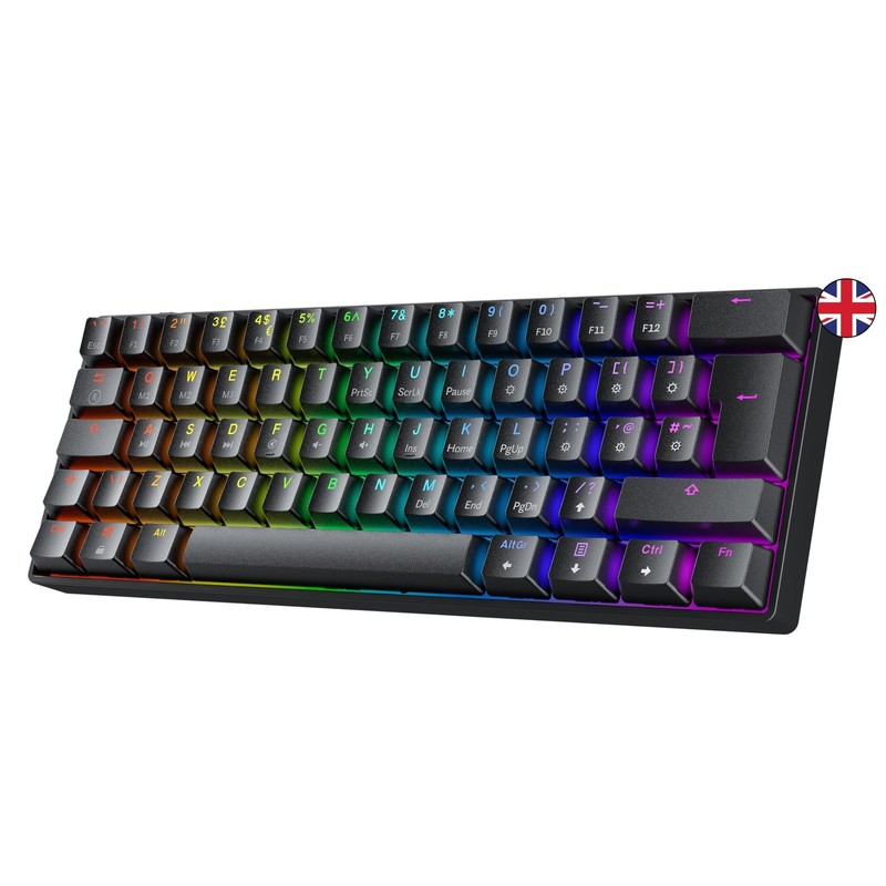 Mechanical Gaming Keyboard - 62 keys Multi Color RGB Illuminated LED