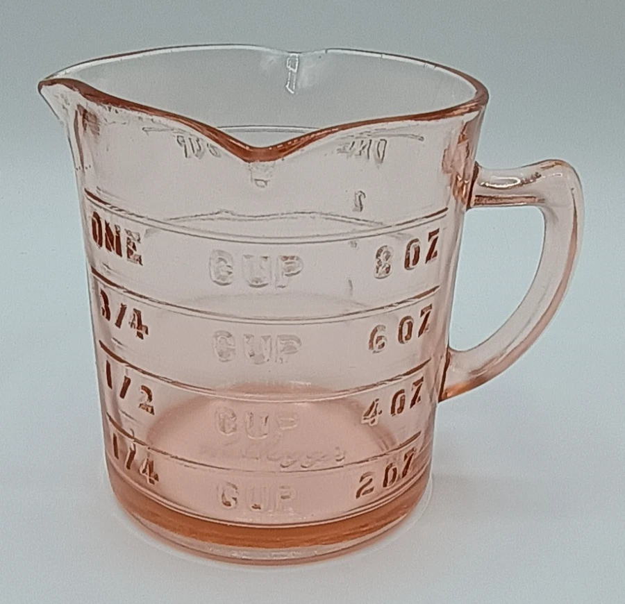 Vintage Kellogg's Pink Depression Glass Three Spout 8 Oz Measuring Cup
Opens in a new window or tab