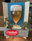 Ortlieb's PREMIUM BEER Bubbler Lighted sign vintage mug bar pub display 1963