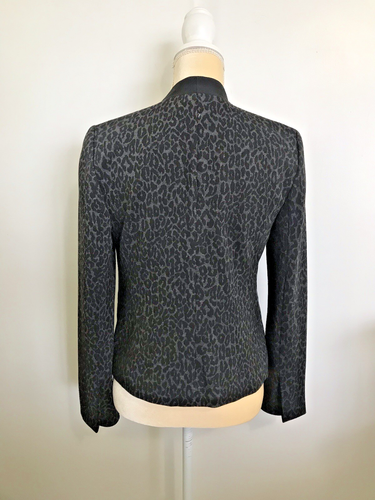 ANN TAYLOR LOFT Black Leopard Tuxedo Jacket Blazer NWT Size 6 Petite Cheetah - Picture 6 of 9