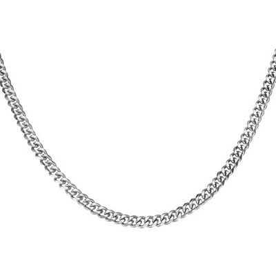 Mens Chains Necklaces 7mm 28'' Long Stainless Steel Chain Necklace, Silver