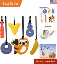 Adjustable Sensory Chew Necklace Pack - Safe, Durable Silicone for All Ages