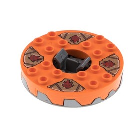 1x Lego Ninjago Spinner flat 6x6x1 orange Ring gray 9558 4654058 bb0549c07pb01