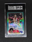 2023 Stephon Castle Topps Chrome McDonald's - Aqua Refractor Auto /99 SGC 10/9.5