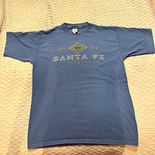 Vintage 90s Prairie Mountain Santa Fe NM Graphic T-Shirt USA Made L Cotton