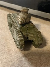 Very Nice AC WILLIAMS Cast Iron WWI Tank w/ Rotating Turret - All Original