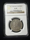 1853-P Seated Liberty Half Dollar. NGC XF-40.  Arrows And Rays. One year type.👀