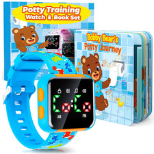 Potty Training Watch  Board Book for Toddlers Ages 2-4 - Water Resistant Dinosa