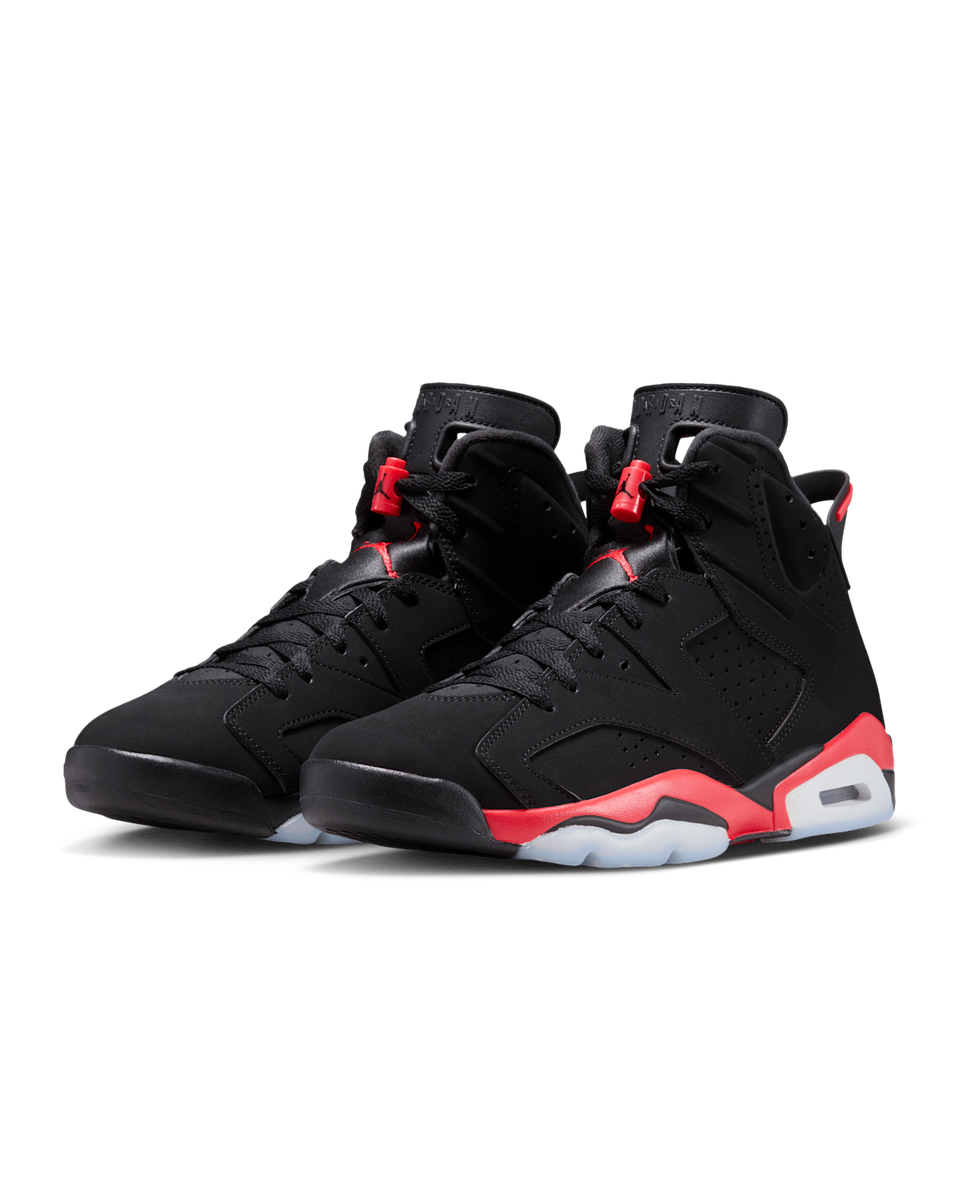 シューズ(男性用) AIR JORDAN 6 RETRO BLACK/LT CRIMSON Nike Air Jordan 6 Retro Shoes Black Lt Crimson CT8529-001 Men's