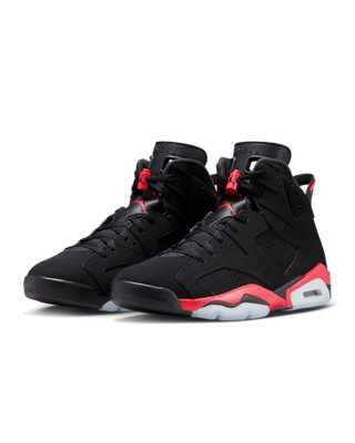 シューズ(男性用) AIR JORDAN 6 RETRO BLACK/LT CRIMSON Nike Air Jordan 6 Retro Shoes Black Lt Crimson CT8529-001 Men's