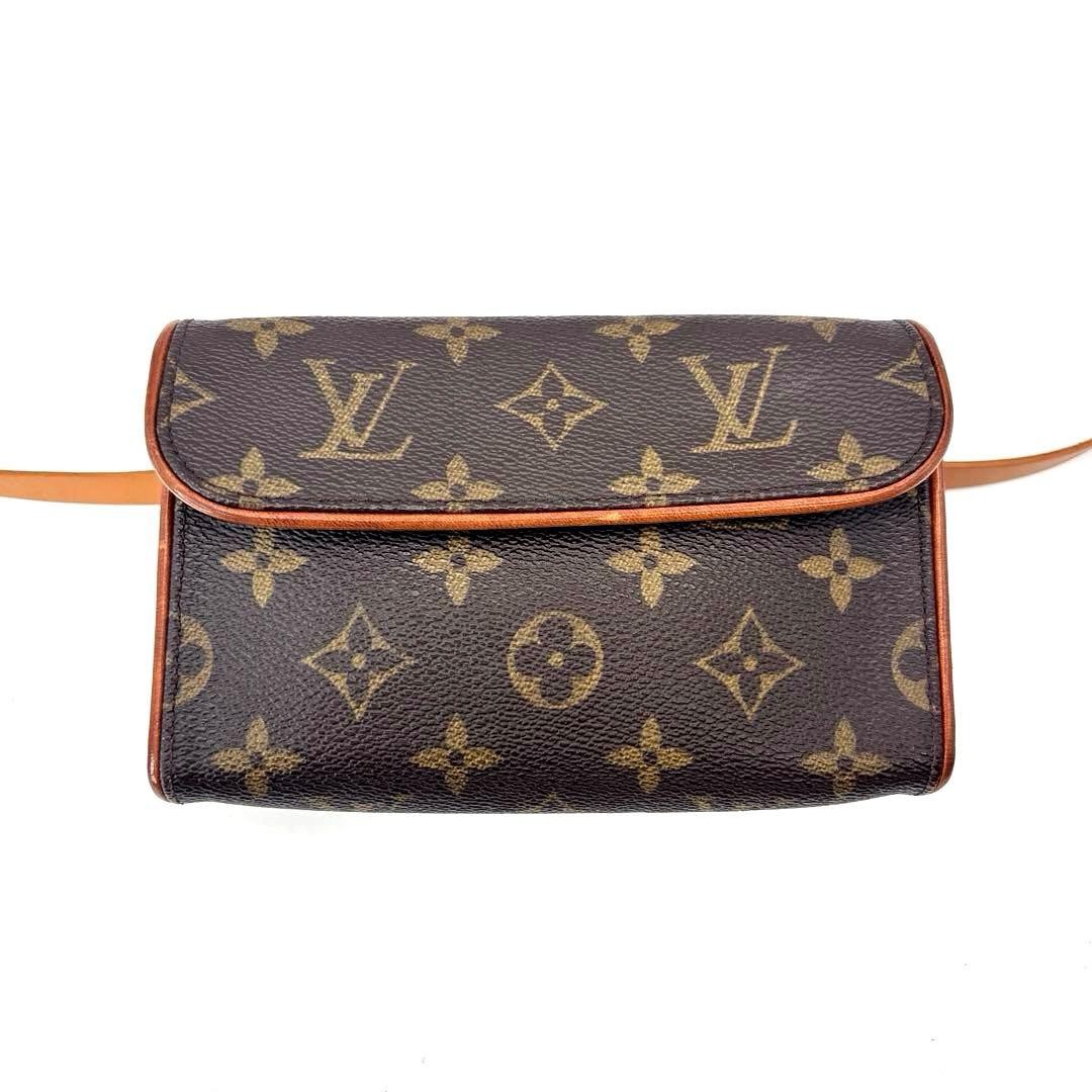 LOUIS VUITTON Monogram Florentine Pochette Body Bag Waist Pouch Brown from JAPAN