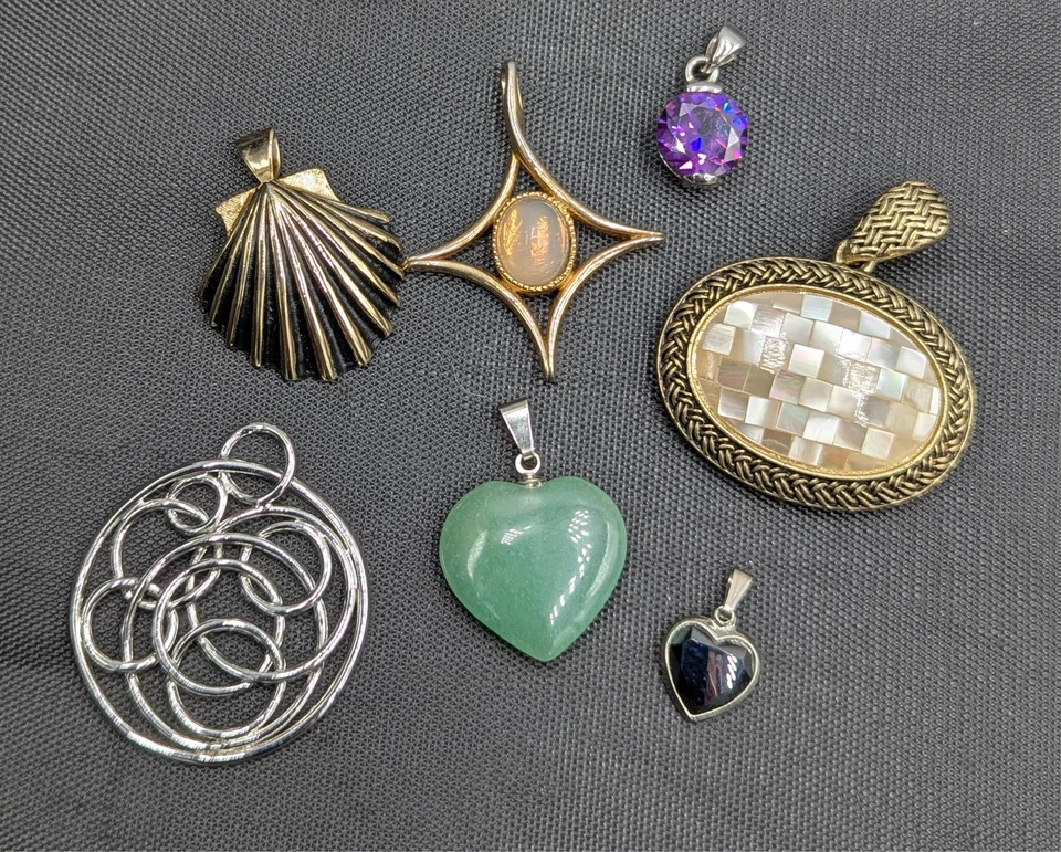 Lote de pingentes 30 peças pedra natural Lia Sophia KC prata, ouro e tom de cobre - Imagem 3 de 4