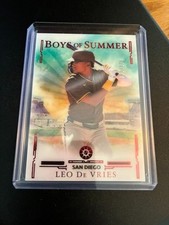 2025 Panini Boys of Summer Baseball Leo De Vries Red /175 Padres Athletics MLB