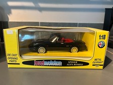 Alfa Romeo Spider Black 1:18 Jouef Evolution DieCast - NEW IN BOX