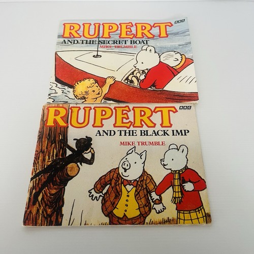 2 X Rupert And The Secret Boat Rupert And The Black Imp By Mike Trumble - Picture 2 of 20