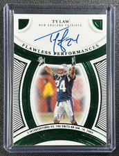 TY LAW 2025 PANINI FLAWLESS #FP-TLW PERFORMANCES EMERALD 5/5 PATRIOTS
