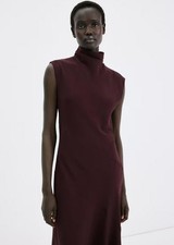 NWT mango Long dress with draped neck