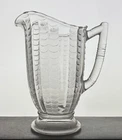 EAPG Antique Bryce Bros. CORAL Clear Glass Milk Pitcher FISHSCALE