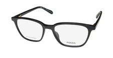 NEW FOSSIL 7126 EYEGLASS FRAME PLASTIC 52-17-140 807 BLACK FULL-RIM SQUARE