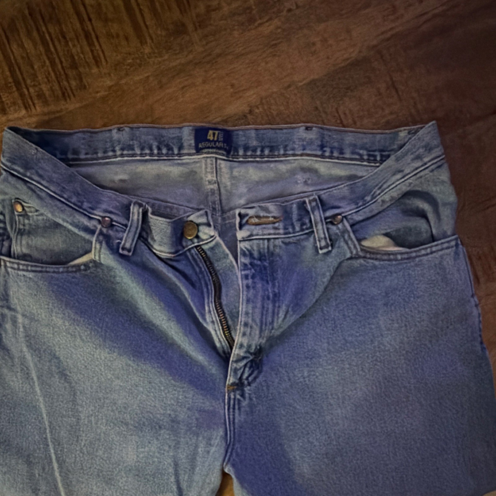 Wrangler Straight Men's Light Blue Denim Jeans, Cotton, Pockets, Zip Button