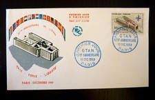 FRANCE PREMIER JOUR FDC YVERT 1228      L OTAN      50F     PARIS   1959