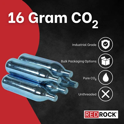 20 ea Redrock 16 Gram Unthreaded CO2 8.3 mm for Swoosh HVAC drain gun