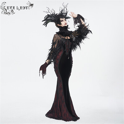 chinese dress ladies Midnight Feast Gothic Lace Velvet Dress by Eva Lady main image 0