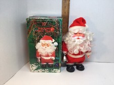 Vintage 10 Walking Santa Claus Clause With 8 Electronic Tunes With Bell Box