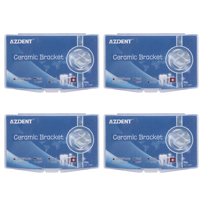 AZDENT Brackets cerámica de ortodoncia dental Roth/MBT 022/018 Ganchos 345 Marca