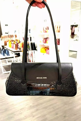 Michael Kors Katya Medium Croc Embossed Shoulder Handbag Purse Bag Handbag Tote - Picture 47 of 50