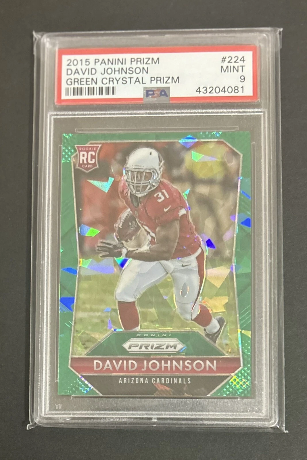 David Johnson Panini Prizm #224 Green Crystals Prizm