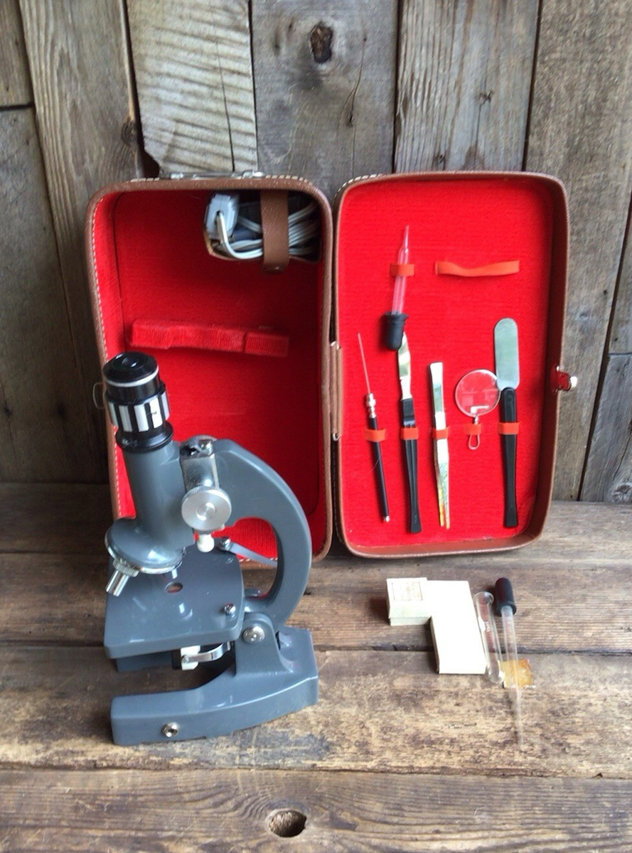 professor ジェイソンVer Vintage Jason Microscope Original Leather Case 100x-900x